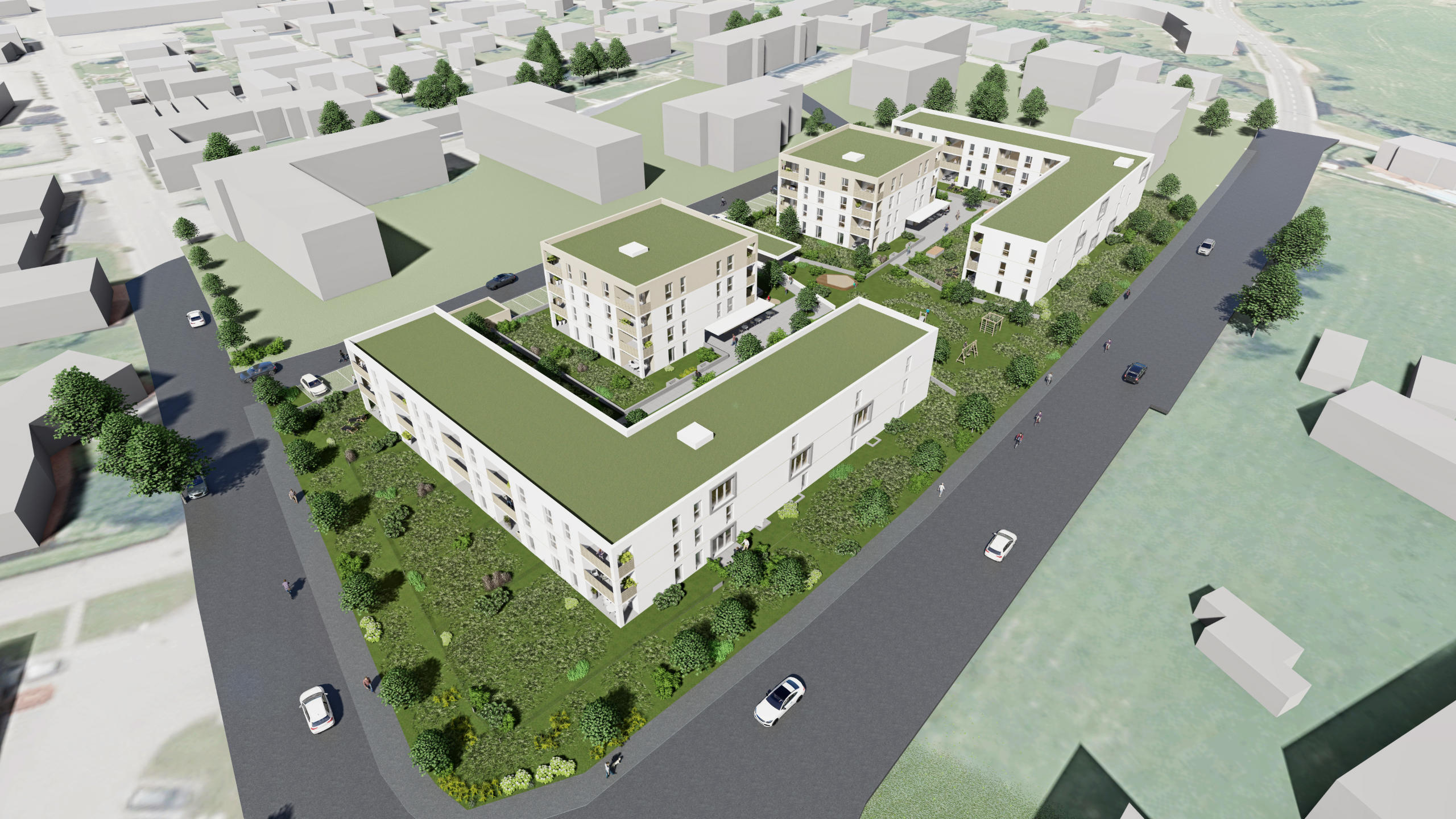 Geförderte Neubau-Mietwohnung 53m²